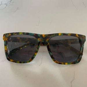 Blenders tortoiseshell sunglasses.